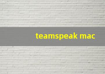 teamspeak mac